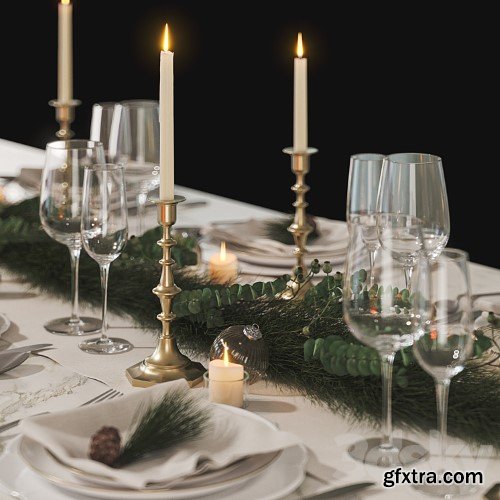 3dsky Pro - New Year\'s table setting