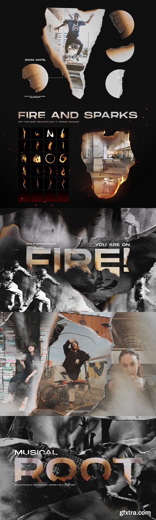 CM - Torn and burned paper textures 6129557