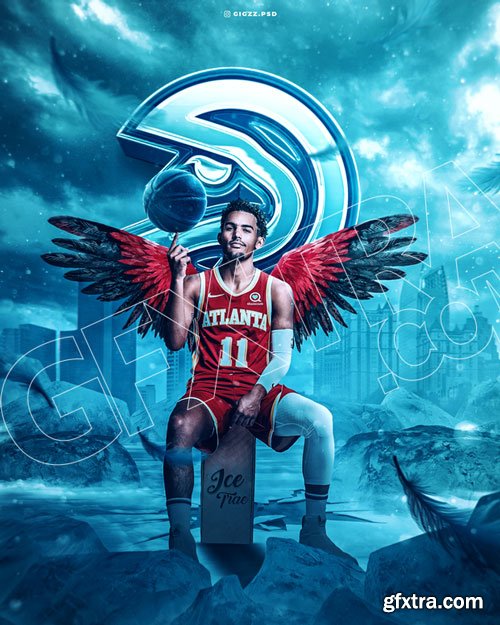 Gigi Zakaidze - Photoshop Layered File - Trae Young