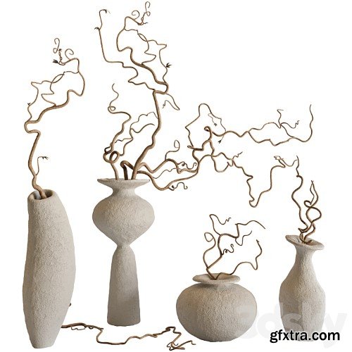 3dsky Pro - Branches and vases set