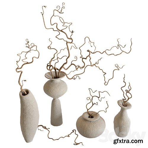 3dsky Pro - Branches and vases set