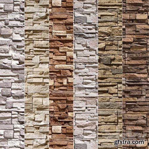 3dsky Pro - Stone Walls set 7 - Vray Material