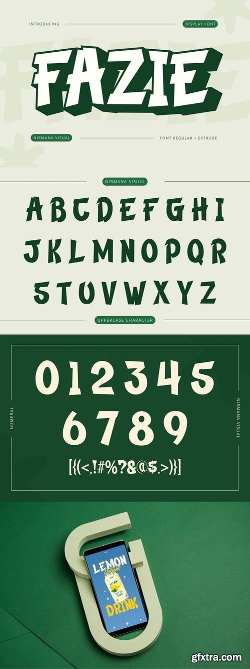 Fazie Retro - Retro Logo Font Family