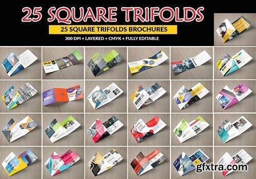 CM - 25 Square Trifold Brochure Bundle 1041500