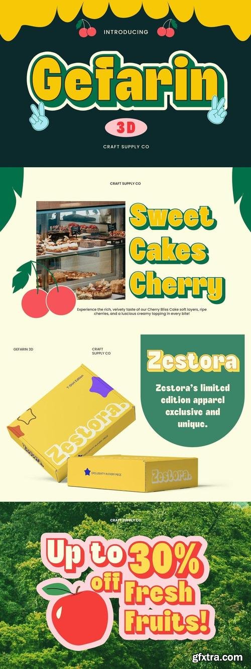 Gefarin 3D Font
