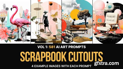 581 Midjourney Prompts For Scrapbook Cutouts