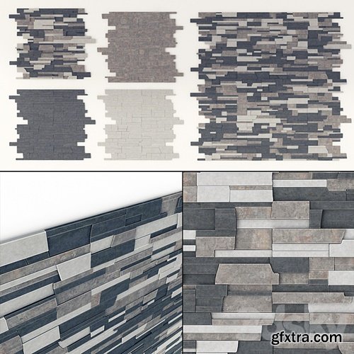 3dsky Pro - Wall Clincer rock panel n1 / Wall clinker rock panel