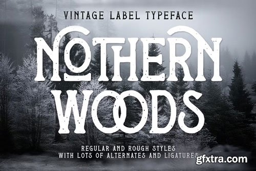 CreativeMarket - Nothern Woods Vintage Label Font