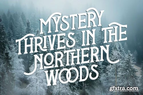 CreativeMarket - Nothern Woods Vintage Label Font