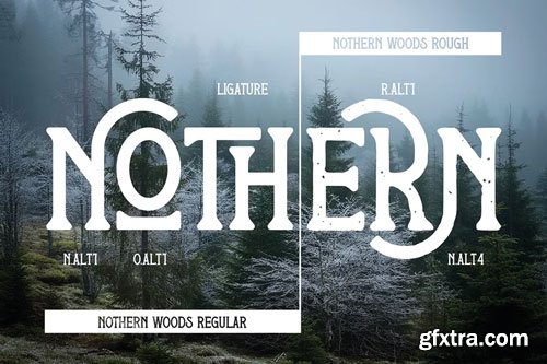 CreativeMarket - Nothern Woods Vintage Label Font