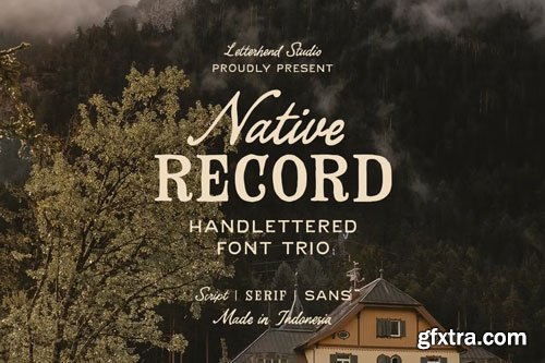 CreativeMarket - The Native Record Font Trio