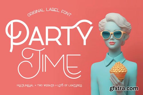 CreativeMarket - Party Time Modern Ligature Font