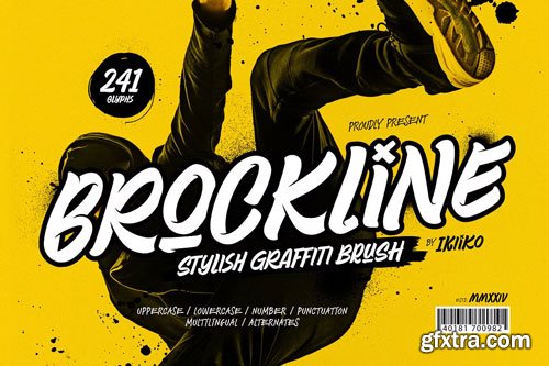 CreativeMarket - Brockline - Stylish Graffiti Brush Font
