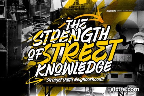 CreativeMarket - Brockline - Stylish Graffiti Brush Font