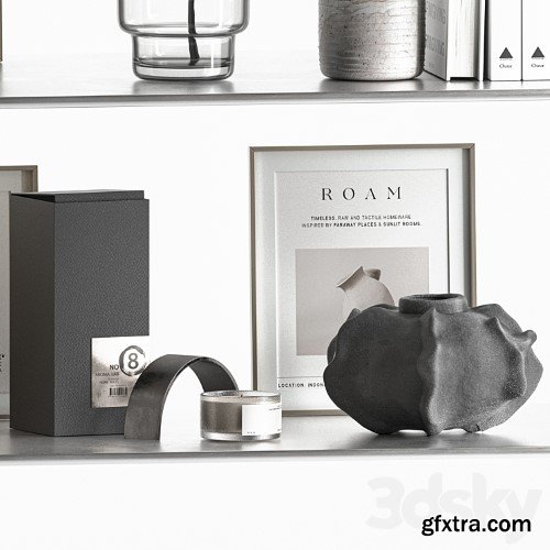 3dsky Pro - Decorative Set-091 Shelf Accessories