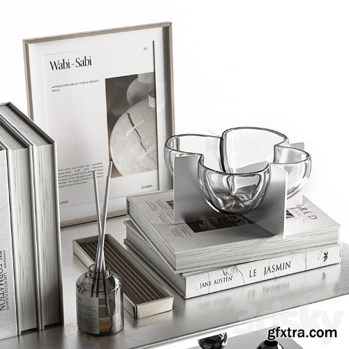 3dsky Pro - Decorative Set-091 Shelf Accessories