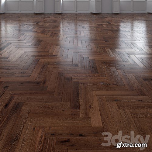 3dsky Pro - Oak Herringbones dark floor