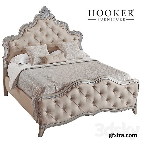 3dsky Pro - Hooker Furniture Bedroom Sanctuary Upholstered King Panel Bed