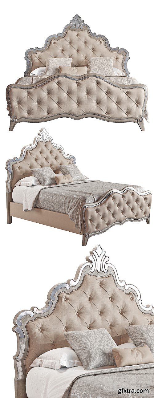 3dsky Pro - Hooker Furniture Bedroom Sanctuary Upholstered King Panel Bed