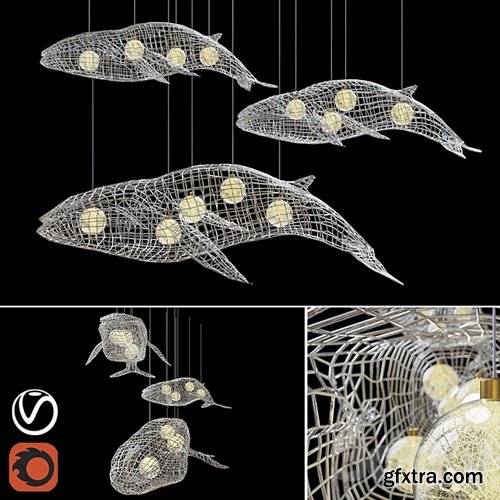 3dsky Pro - Chandelier "Whales"