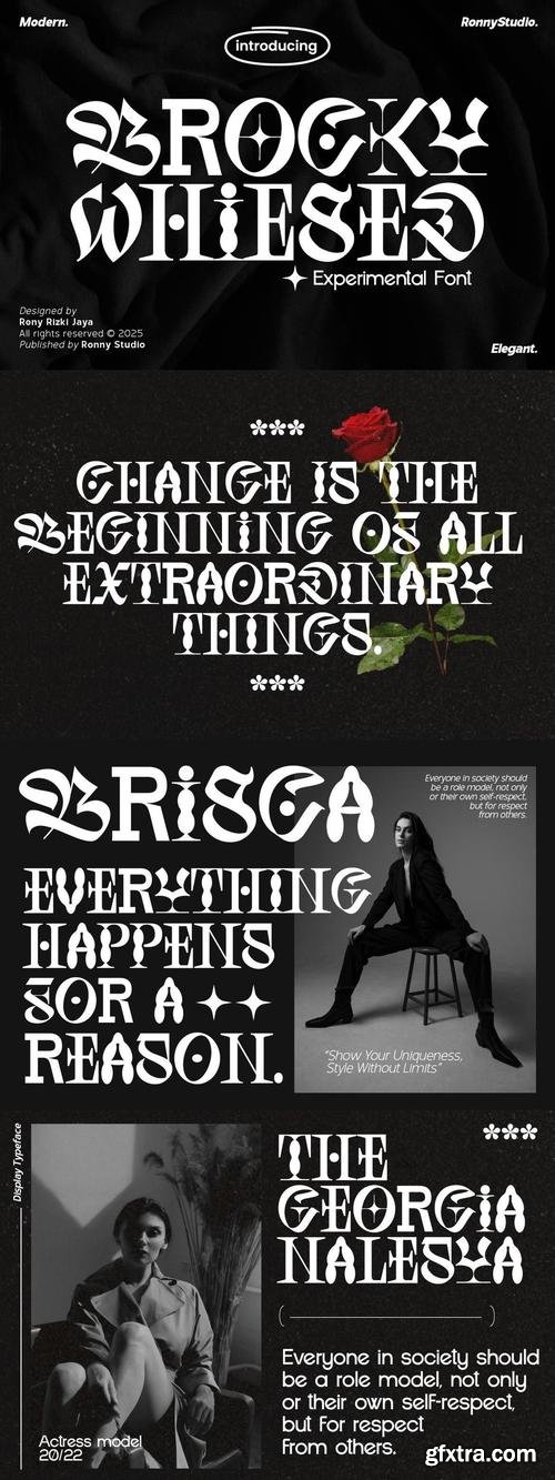 Brocky Whiesed - Experimental Font