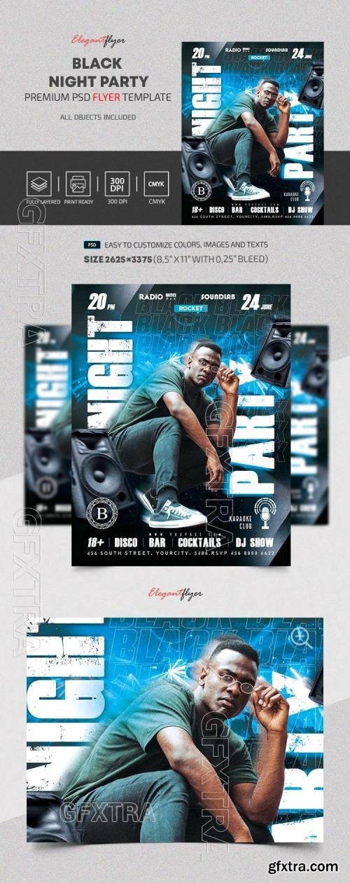 Black Night Party - Premium Flyer template (PSD)