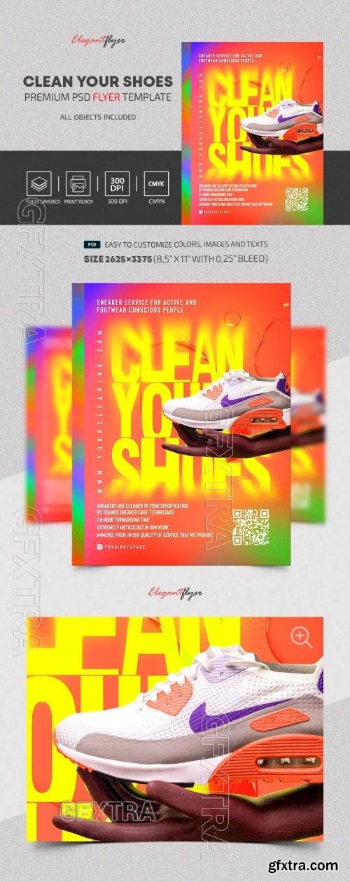 Clean your Shoes Flyer - Premium Flyer template (PSD)