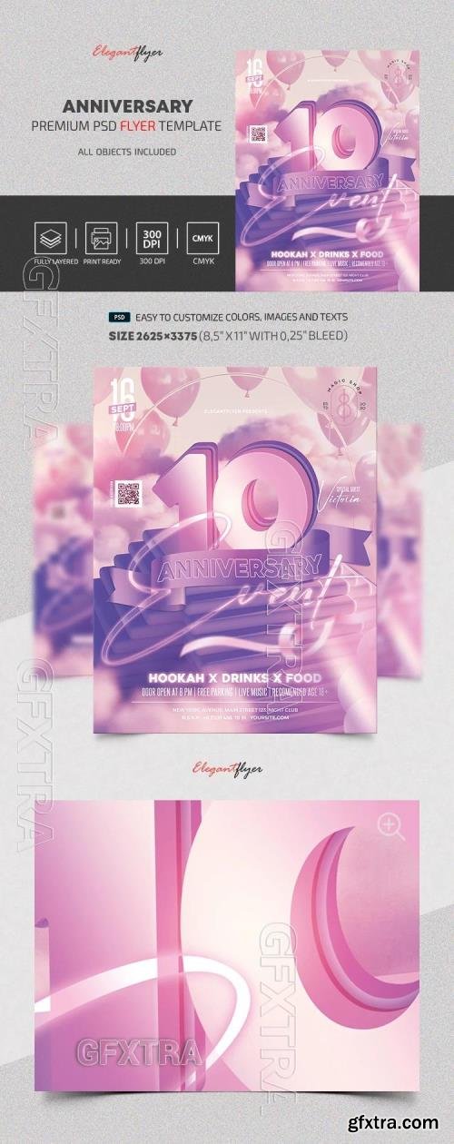 Anniversary Flyer - Premium Flyer template (PSD)