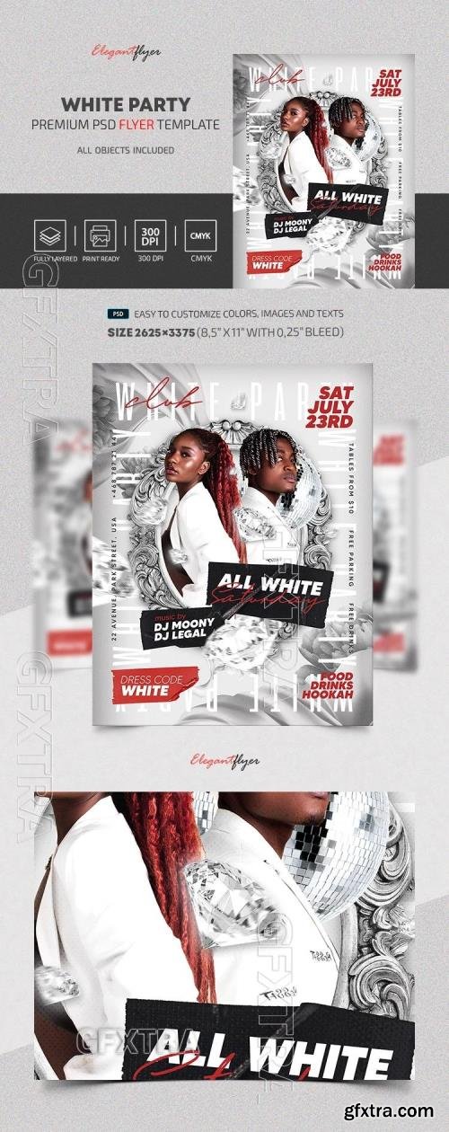 White Party Flyer - Premium Flyer template (PSD)