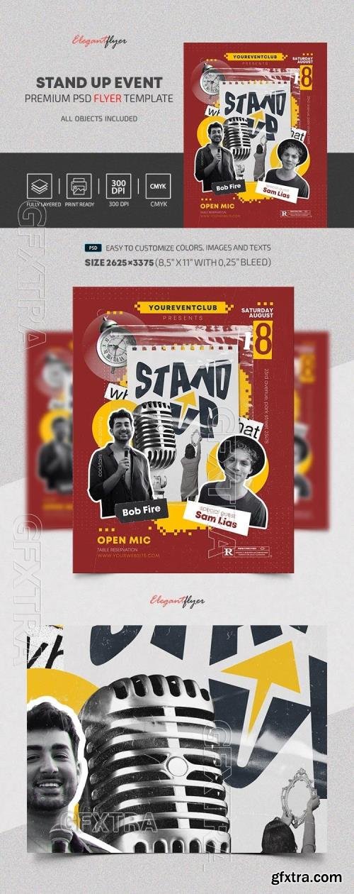 Stand Up Event - Premium Flyer template (PSD)
