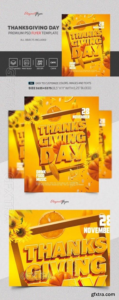 Thanksgiving Day Flyer - Premium Flyer template (PSD)