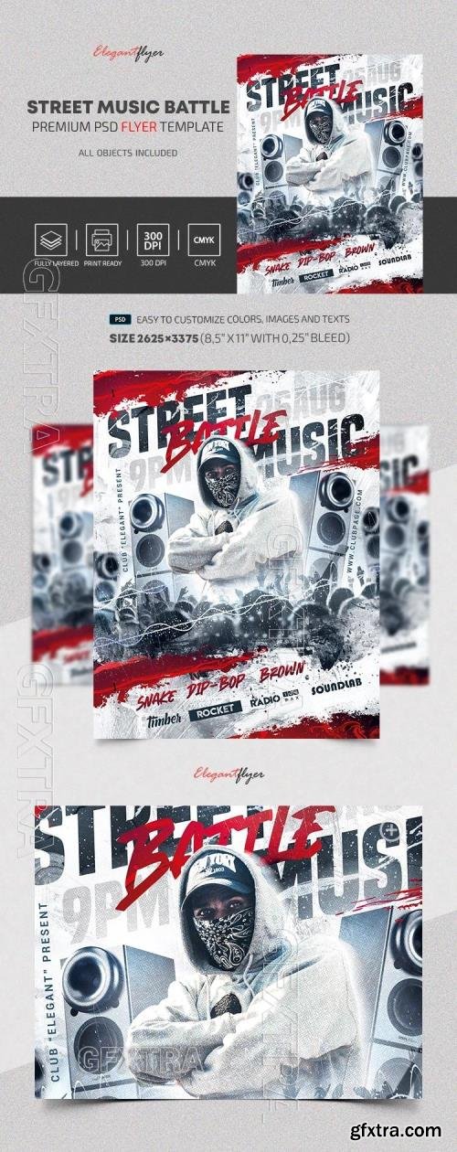 Street Music Battle Flyer - Premium Flyer template (PSD)