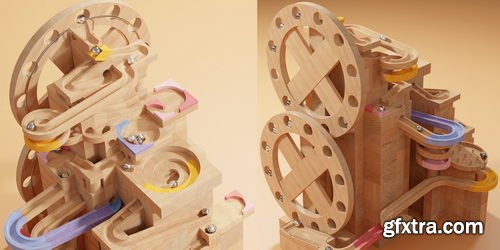 BlenderMarket - Marble Machine 001 to 004