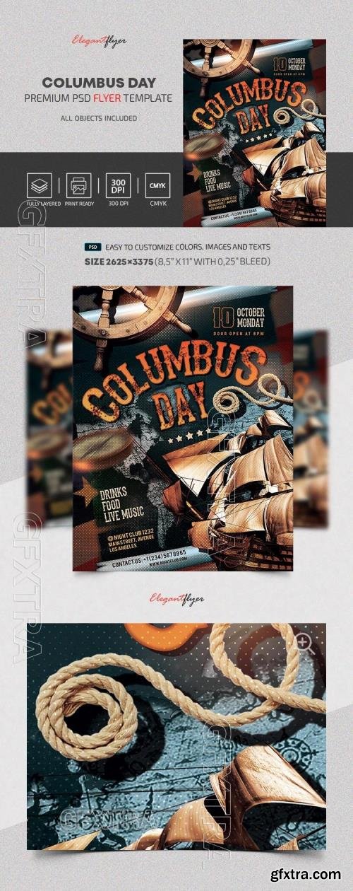 Columbus Day Flyer - Premium Flyer template (PSD)
