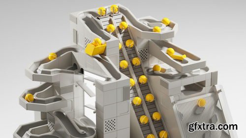 BlenderMarket - Marble Machine 001 to 004