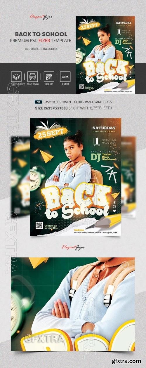 Back to School Flyer - Premium Flyer template (PSD)