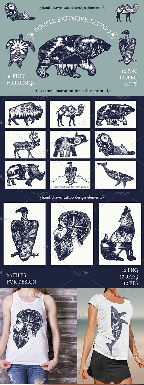 Double Exposure Tattoo 1282416