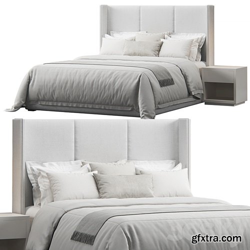 3dsky Pro - Striped Headboard Bed