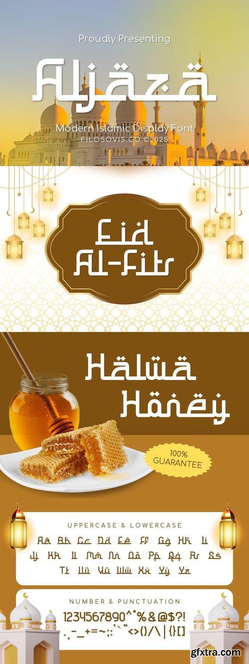 Aljaza | Modern Islamic Display Font