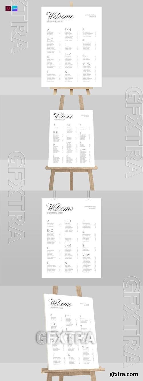 Wedding Seating Chart Sign Template A78WJX4 Wedding Seating Chart Sign Template A78WJX4
