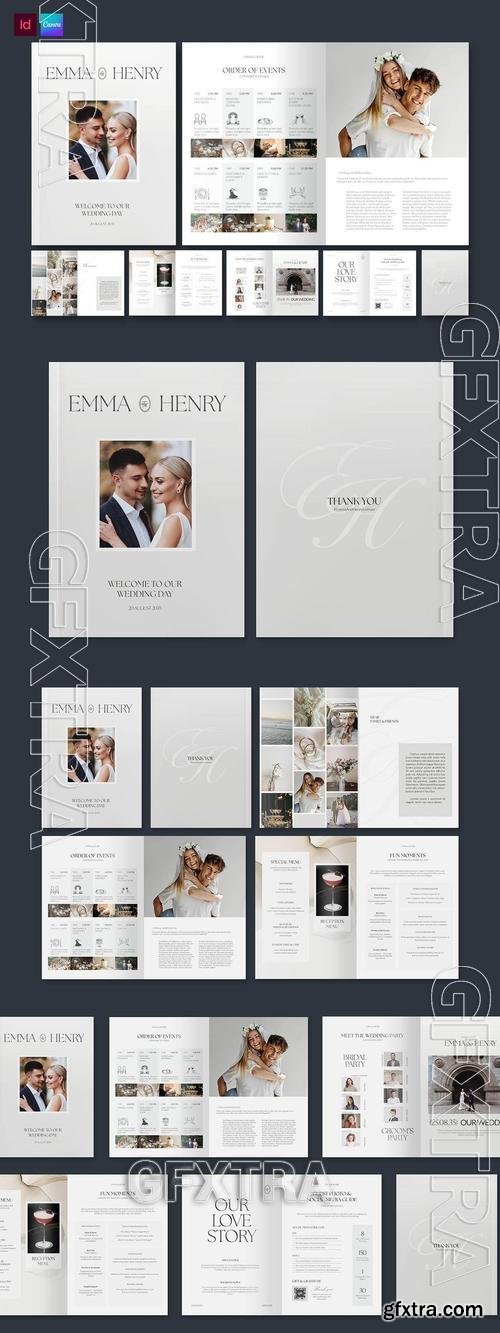 Elegant Wedding Program Template NH5YMAR Elegant Wedding Program Template NH5YMAR