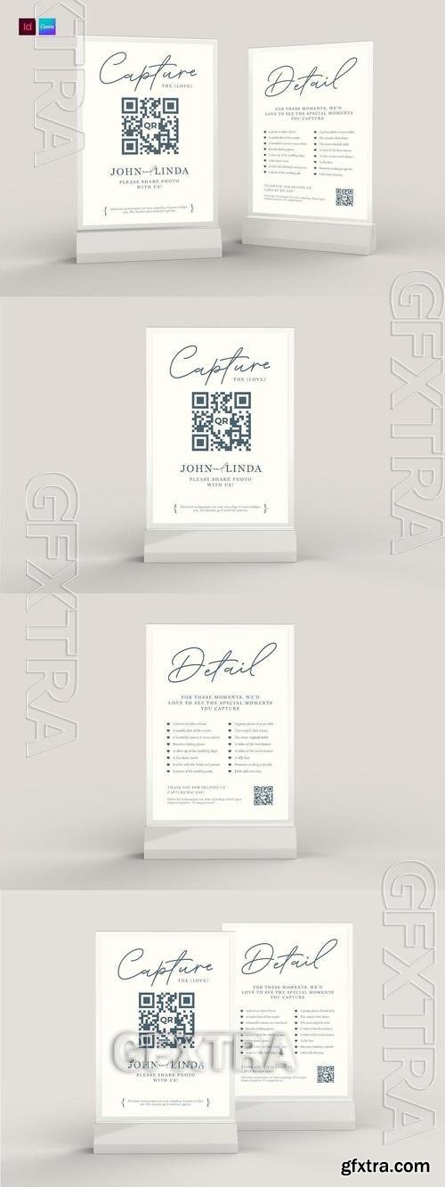 Wedding QR Code Flyer Template VM33HZS Wedding QR Code Flyer Template VM33HZS