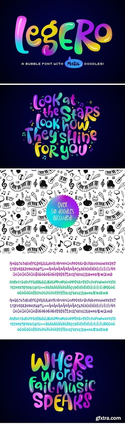 FontBundles - Legero Font and Doodles 1386671