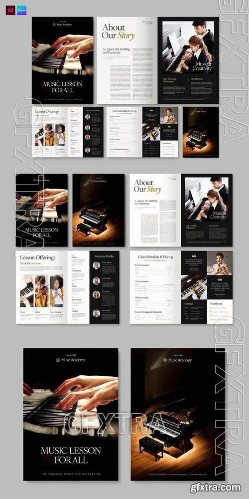 Music Lesson Brochure Template L4KAZQN