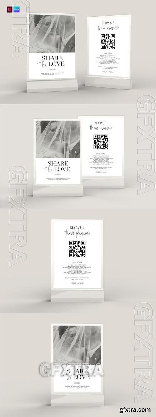 Wedding Tabletop QR Flyer Template EULHBYQ Wedding Tabletop QR Flyer Template EULHBYQ