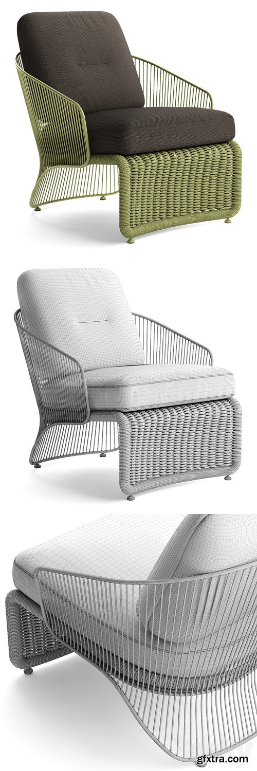 3dsky Pro - Minotti Colette Outdoor armchair