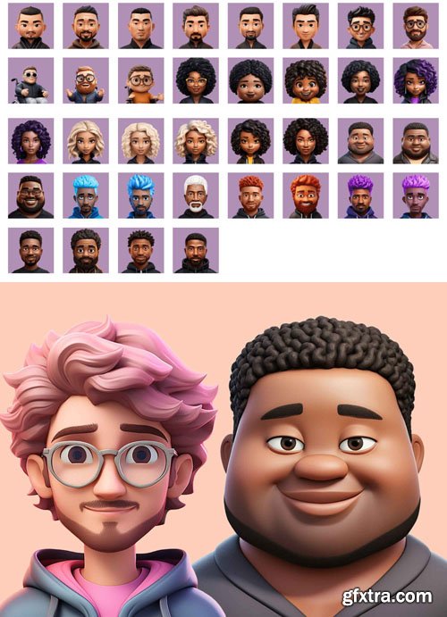 3D Animoji Avatars - Figma Template 3D Animoji Avatars - Figma Template