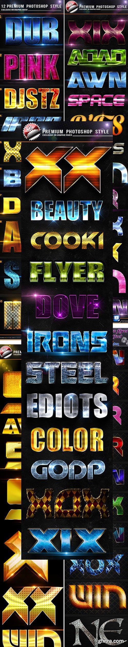 5in1 Mega Bundle - Photoshop Styles & Text Effects