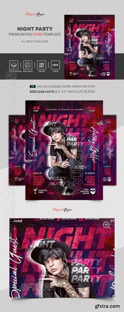 Night Party Flyer - Premium Flyer template (PSD)