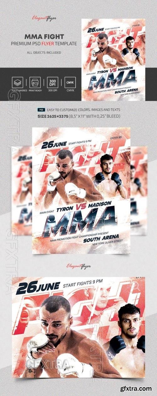 MMA Fight Flyer - Premium Flyer template (PSD)